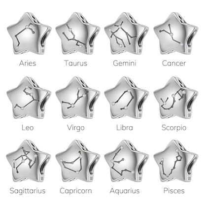 Constellation Charm 925 Sterling Silver Birthstone Bead for Pandora Charms Bracelet-Gift for Anniversary Birthday Christmas Day - color: Aries A
