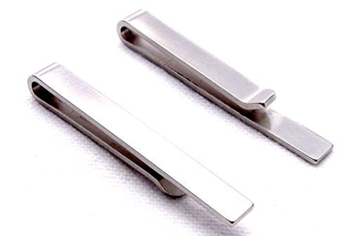 Ivy Design Tie Clip/Bar, Stainless Steel Silver Tone