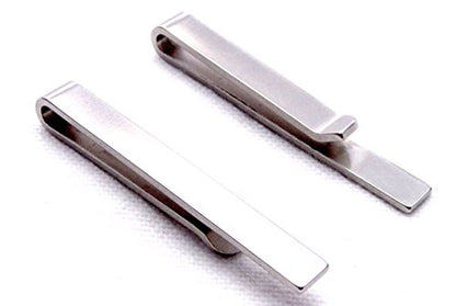 Ivy Design Tie Clip/Bar, Stainless Steel Silver Tone