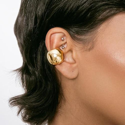 Ettika Ear Cuff. Earrings For Women. Ear Cuffs For Women Non Piercing, 18k Gold or Rhodium Plated Ear Cuff. Cuff Earrings - color: Gold 006