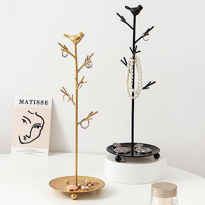 Branch Jewelry Rack Organizer for Ring Earrings Necklace Bracelet,Suitable for living rooms, bathrooms,offices,etc. - color: A Black