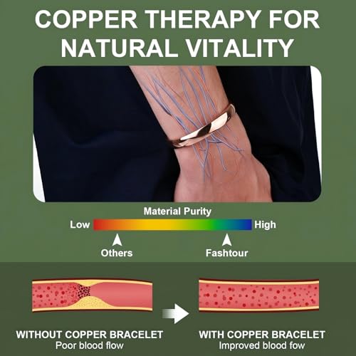 Pure Copper Bracelet – Copper Bracelet for Men & Women – 100% Solid, Raw & Uncoated Handmade Hammered Tibetan Cuff Bangle - color: Mirror Finish