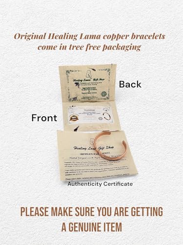 Healing Lama™ Hand Forged 100% Copper Bracelet. Made with Solid and High Gauge Pure Copper. - style: Plain
