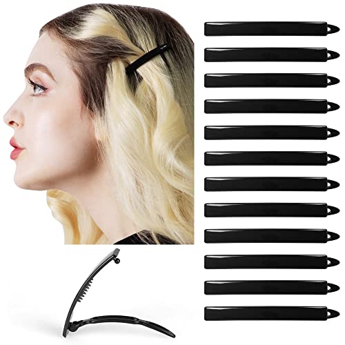 12pcs Hair Barrettes Set for Women and Girls, Hair Clips for Thick Thin Fine Hair, Non-metal Hair Accessories, Non-Slip Grip Handmade Snap Hairpin, BPA Free | Non-metal BPA-free snap hairpins with a non-slip grip for thin, fine or thick hair; handmade in