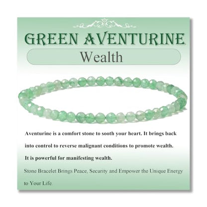 MASSIVE BEADS Natural Genuine Gemstone Beads Healing Crystal Chakra Reiki Jewelry Faceted Round Beads Bracelets 3mm - color: Green Aventurine