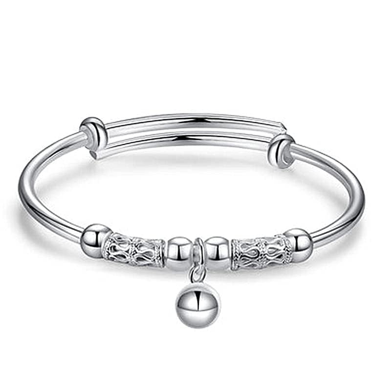 925 Sterling Silver Bracelet Plated Cuff Bangle Bracelet Fashionable Multi-layer Cross Wire Bangle Bracelet Open Adjustable Wide Cuff Bracelet for Teen Girls Fashion Jewelry - color: 02