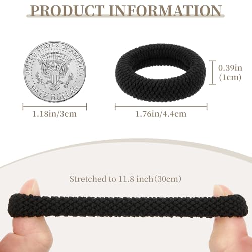 QIUTIMIY 10 Pcs No Damage Hair Ties Thick Hair Elastic Rubber Bands Hair Accessories Scrunchies Seamless for Women - color: Style 2