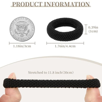 QIUTIMIY 10 Pcs No Damage Hair Ties Thick Hair Elastic Rubber Bands Hair Accessories Scrunchies Seamless for Women - color: Style 2