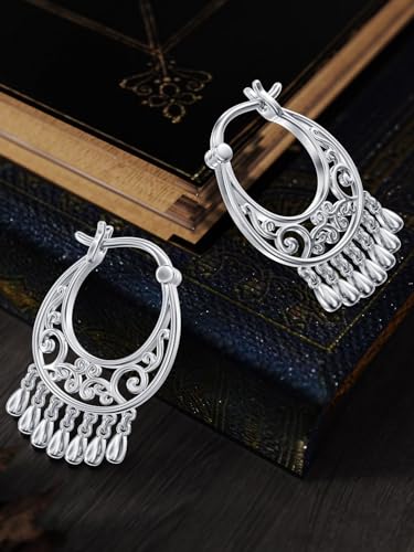 Dorunmo s925 Sterling Silver Western Dangle Drop Earrings Birthday Jewelry Gifts for Women - style: Boho A