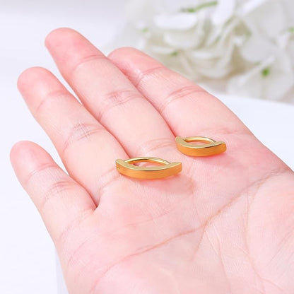 Clicker Belly Button Ring Hoop Belly Button Ring 14G Navel Ring | Surgical stainless steel hinged belly button ring for belly button piercing, navel body jewelry for women and men - color: gold