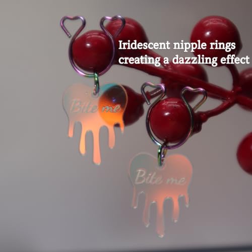 Fake Nipple Rings,Fake Nipple Piercings,Faux Nipple Piercing,Nipple Rings Non Piercing Jewelry - style: B..e Me