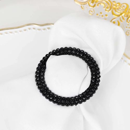 Efavormart.com 20 Pack | 2.5" Black Rhinestone Acrylic Chair Sash Buckles, Round Diamond Ribbon Sliders - color: Black, size: Style6_Pack of 20