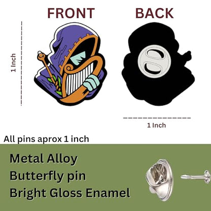 D&D 5E Enamel Pins Set of 15 - Fantasy RPG Badge Collection for Dungeon Masters & Players | Dungeons and dragons,TRPG Lovers With D2 coin - D20 Dice, Character Class, DM Pins