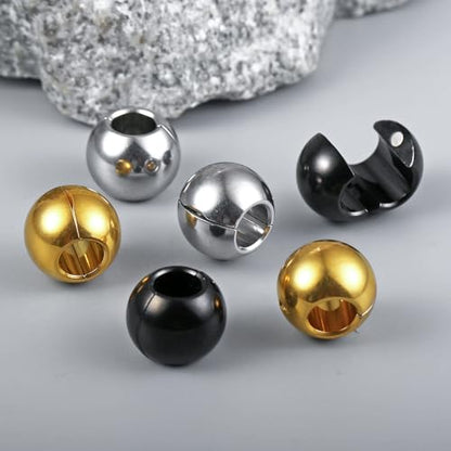 1 pair 9g ear weight Classic Spheres, Hypoallergenic 316 Stainless Steel Ear Weights Plugs Tunnels Gauges for Ear Body Jewelry Women Men - color: Black for Ear Lobe in 12mm+ (1/2") or Large