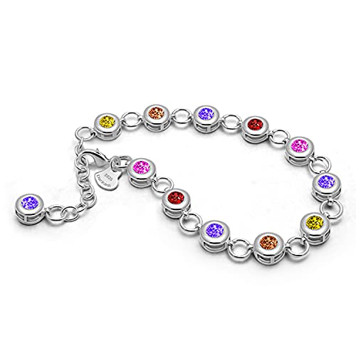 Dankadi Classic Tennis Bracelet 925 Sterling Silve For Women Elegant Cubic Zirconia Crystals Bangle 8 Inch Adjustable Charm Jewelry Gift