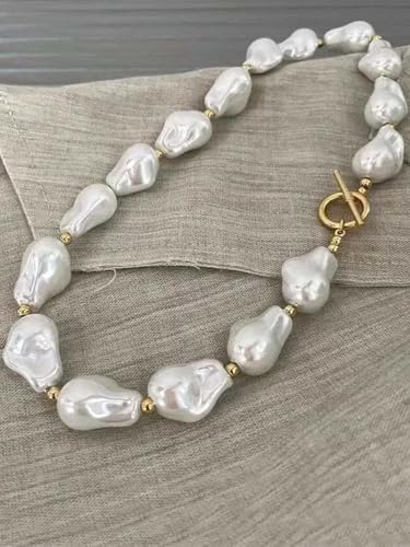 Dainty Lariat Pearl Necklace for Women, Long Gold Minimalist Charm Jewelry, Elegant Pearl Pendant Necklace Gift - color: J-Pisces constellation pendant necklace