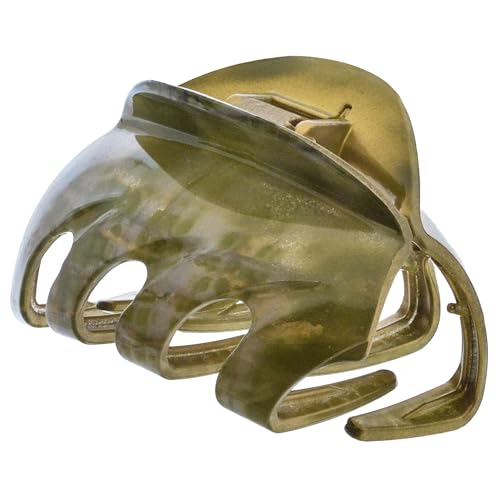 Camila Paris CP3628 French Octopus Hair Clip, 2.5" Small Claw Clips for Thick Hair, Girl Octopus Claw Clip for Women, Strong No-Slip Grip, Wide Jaw Clips for Women, Made in France - color: Green 2.5"