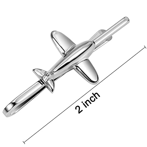 HAWSON 2 inch Tie Clip for Men-Novelty Sport Necktie Bar Clip,Tie Pin,Special Interesting Gift for Men - style: Airplane