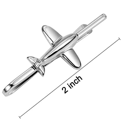 HAWSON 2 inch Tie Clip for Men-Novelty Sport Necktie Bar Clip,Tie Pin,Special Interesting Gift for Men - style: Airplane
