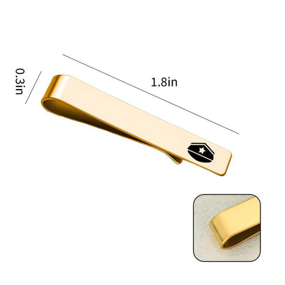 Mens Airplane Tie Clip for Boyfriend Husband Son Flight Attendant Accessories for Men - style: Gold Police