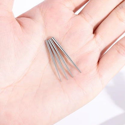 4Pcs Stainless Steel Piercing Taper Insertion Pins 14G 16G 18G 20G Internal/External Threaded Push In Threadless for Lip Nose Ear Navel Eyebrow Nipple Tongue Body Piercing Kit Assistant Tool - color: A:Internal-14G/16G/18G/18G