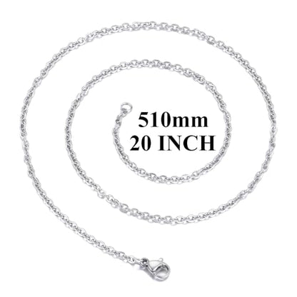 30 Pack 20 Inch Necklace Chain Stainless Steel Link Cable Chain Necklace with Lobster Clasps for DIY Jewelry Making - size: 20 Inches