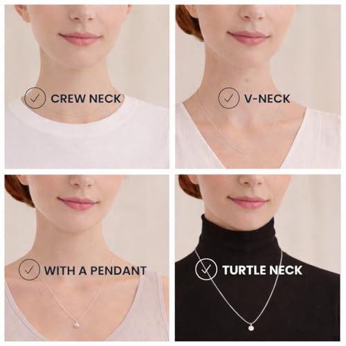 KISPER Adjustable Gold Chain Necklace for Women 1mm Cable Snake Box Slider | 24K plated stainless steel, 2 finishes, non-tarnish, waterproof, to 24 in, hypoallergenic, nickel-free - color: White Gold