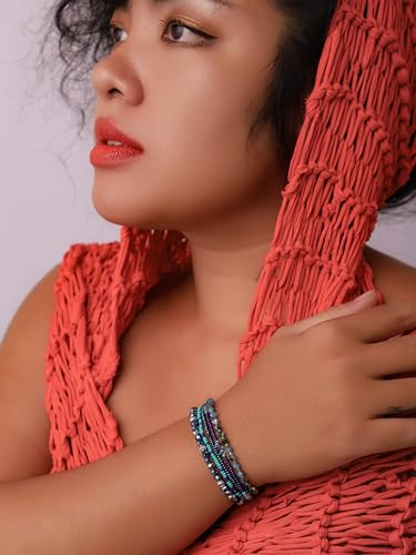 Bohemian Bead Stacked Bracelet, Vintage Multi-Layer Bracelet, Gift for Her - style: Bracelet R21-007