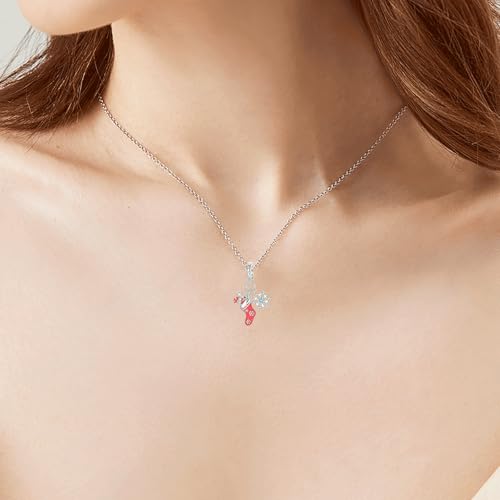 925 Sterling Silver Charms fits Bracelets and Necklace Pendant Bead Charms Jewelry Gift for Women Family Friends - style: Christmas Stockings Charm