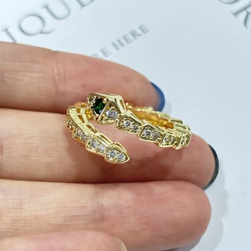 Gold Plated Snake Joint Wrap Rings for Women
