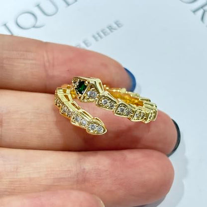 Gold Plated Snake Joint Wrap Rings for Women