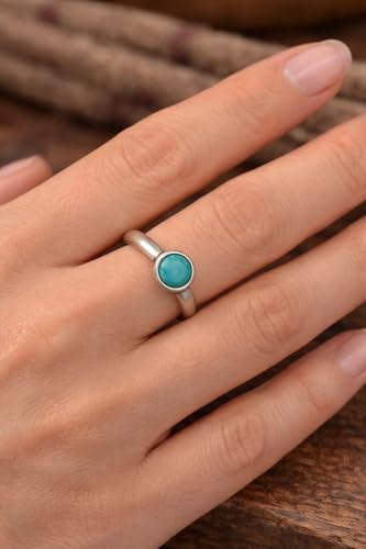 Isac Turquoise Jewelry Set, Silver Cuff Bracelet and Ring, Arrow Engraved, Boho Western Style