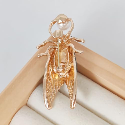 HETICA Animal Brooch for Women, Funny and Cute Flower Brooch Safety Pins Clothing Backpack Hat Decoration Enamel Pins Fashion Women Brooches and Pins Jewelry - style: Locust