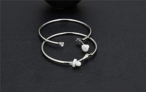 Clip On Big Extra Large Fake Round Hoop Earrings for Women Non Pierced No Piercing Ear Fashion Simple Circle Huggie Hoops Jewelry Gifts - style: 90mm Silver