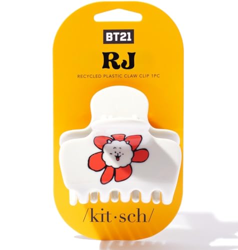 Kitsch x BT21 Large Hair Clips For Women - RJ, 1pc | Large Arch Shape Claw Clip – Securely Holds All Hair Types – Puffy Shaped Hair Clip For Styling Daily – Hair Accessories - color: RJ