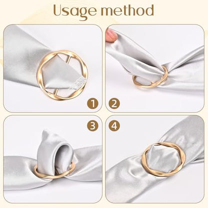 10 Pcs Scarf Ring and Slides for Scarves T Shirt Tie Clips for Women shirt clips for women clothing Shirt Waist Cincher Clips Tightener for Loose Tshirt Clothes Scarf Buckle