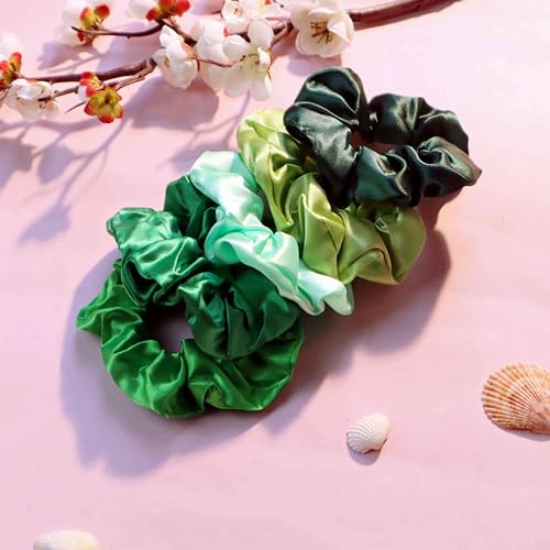 YANRONG Women's Hair Accessories Set: 755PCS Seamless Ponytail Holders, Variety Scrunchies, Bands and Ties for Thick and Curly Hair (Green) - color: 755PCS (green)