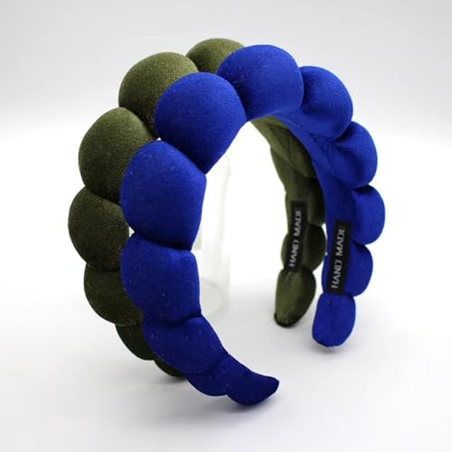 Fashion Headbands for Women Padded Fabric Hair Bands Wide Velvet Non Slip Headband Hair Accessories for Women Girls (Royal Blue) - color: Royal Blue