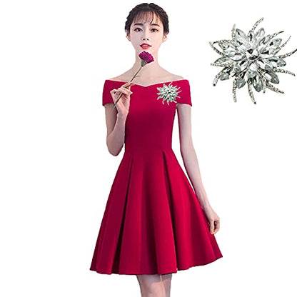 seven wolves Women's Austrian Crystal Brooch Wedding Flower Leaf Bouquet Brooch - color: 2-Multicolor White