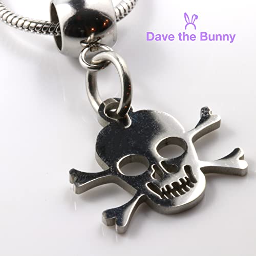Dave The Bunny Skull Snake Chain Charm Necklace