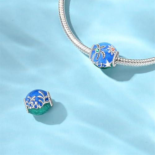 Pandach 925 Sterling Silver Charms for Bracelets and Necklaces Travel Round The World Beads Charms Relaxation Dangle Pendant,Jewelry Beads Gifts for Women - style: Under the Sea Star Beads