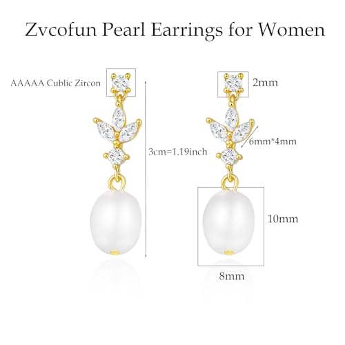 Gold Earrings for Women Trendy, Dainty Dangle Earrings 14K Gold Plated Drop Earrings Cute Wedding Earrings Fashion Prom Bridal Jewelry Gifts - color: Gold-A8