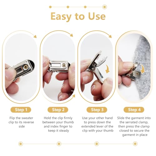 Frutain 2Pcs Cinch Clip Waist Cincher Clips for Women Dress Back Cinch & Shawl Cardigan Sweater Shirt Fasteners(GS) - style: Gs-1 Row Rhinestone-c