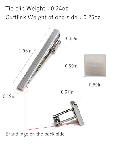 [TAVARAT] Tie Clip Tie Clips for Men Black Silver Tie Bar Tie Pin Tps-043 - style: Cufflinks set (ligh gold)
