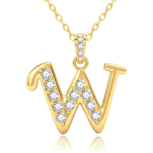 14K Gold Initial Necklaces for Women with Letter A-Z Pendant | Minimalist Simple Monogram Alphabet Pendant, Adjustable Cable Chain, Personalized Jewelry, Birthday Gift, Anniversary Jewelry