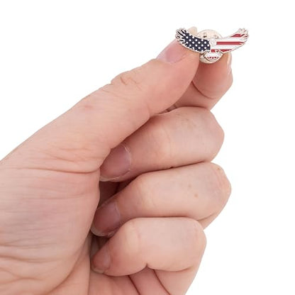 Desert Cactus USA Metal Lapel Pin Enamel Finish (USA Flag Inside Eagle) | Officially Licensed United States of America Merchandise Lapel Pin Formal Wear Bag & Hat Jewelry Tie Tack Brooch Pin