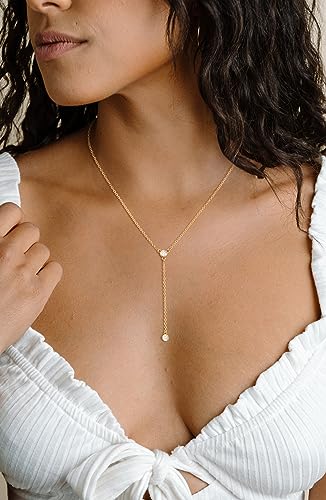 NECOCY Layered Gold Necklaces for Women Dainty Chokers Necklace Silmple Stackable Cubic Zirconia Necklace Non Tarnish Vacation Jewelry Trendy Gifts for Women - style: layered cz bar