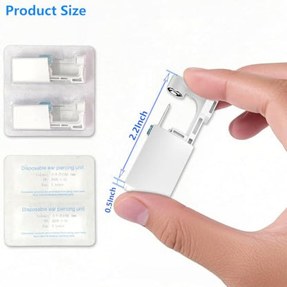 Ear Piercing Kit - Disposable Piercing Gun Preloaded with Different Style 4mm Studs, at Home Self Piercer Kit (Classic Blue Diamond) - color: Classic Blue Diamond