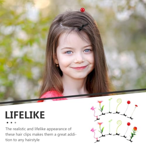 12Pcs Simulation Plant Hair Clips Set for, Mixed Style Sprout Hairpins, Cute Leaf-Inspired Hair Accessories for Everyday Wear and Parties