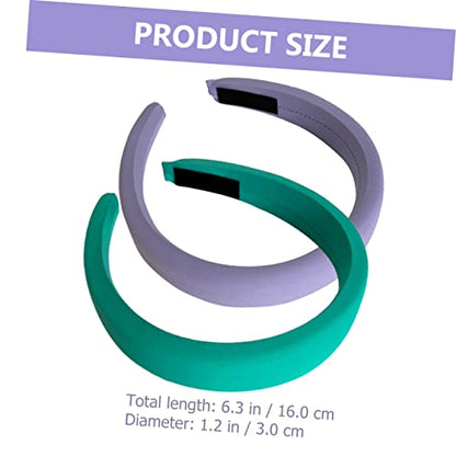 2pcs Wide Padded Headband for Women and Girls Soft Fabric Hair Accessories Light and Comfortable and for Daily Wear and Hair Fixing